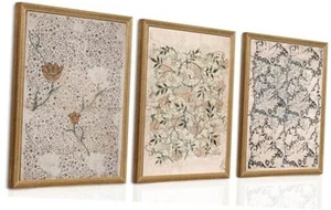 Decorazione artistica da parete botanica vintage antica tela floreale parete 16L" x 12W" colore - Foto 1 di 8