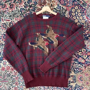 Polo Ralph Lauren Vintage Mallard Ducks Wool Sweater, Medium - Picture 1 of 5