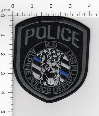 K9 🦮 ALPINE TEXAS ^^ K-9 PERRO CANINO COLECCIONABLE POLICÍA PARCHE ACTUALIZADO Foto 1 de 2