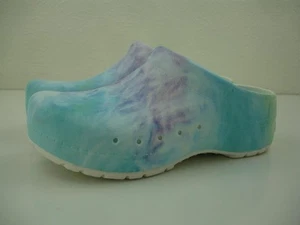Women's 5.5 6 36 Dansko Kane Molded Tie Dye Clogs Slip-On Mules Sky Blue Purple - Picture 1 of 15