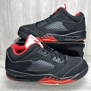 Nike Air Jordan 5 Retro Low Alternate 90 Black Red Bred 819171-001 Sneakers 11.5 - Picture 1 of 10