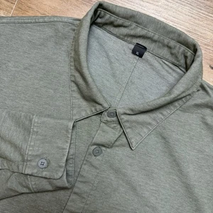 Lululemon Camicia Uomo XL Verde Militare Commissione Bottoni Business Elasticizzata - Foto 1 di 9
