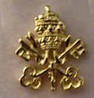 Medieval Pope Rome Vatican Tiara Christian Church Saint Papal State Crusade Pin 