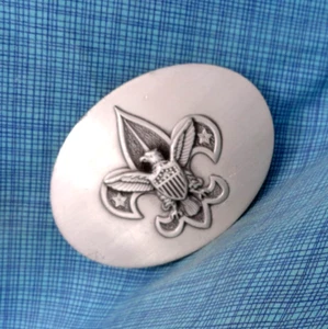 BSA Fleur-De-Lis Emblem Gürtelschnalle Boy Scouts Of America Zinn Vintage 80er .NOX960 - Bild 1 von 10