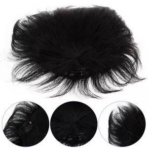 Reissue Women's Middle Aged Fake Hair Piece Man Topper Human Mens Replacement - Picture 1 of 6