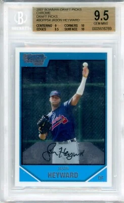 Jason Heyward 2007 Bowman Chrome Draft Prospects BGS 9,5 RC *ENVÍO GRATUITO* Foto 1 de 4
