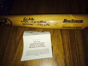 Bob Feller Autographed Bat Reggie Jackson Co. - Picture 1 of 1