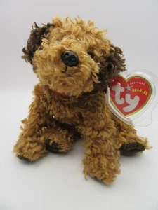 TY BEANIE BABY TUNNELS - BRAUNER ZOTTELIGER HUND - NEUWERTIG - NICHT MEHR PRODUZIERT MIT ETIKETT - Bild 1 von 1