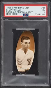 1935 Carreras Ltd. Personaggi popolari - Stanley Matthews #65 - PSA 7 - calcio - Foto 1 di 2