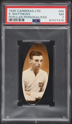 Carreras Ltd. 1935 Personalidades populares - Stanley Matthews #65 - PSA 7 - fútbol Foto 1 de 2