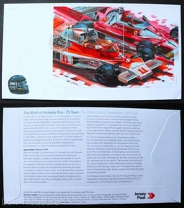 Jersey Stamps: "F1 British World Champions" Prt 1 First Day Cover £3 M/S 2021 - Picture 1 of 3