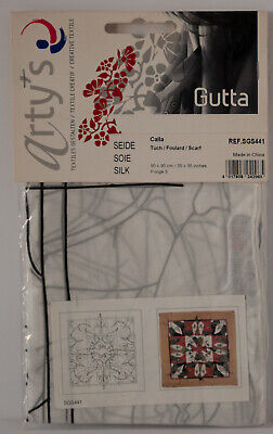 Seidentuch, ARTY'S Gutta Collection,  Calla  90 X 90 Cm, Pongé 5 • 12€