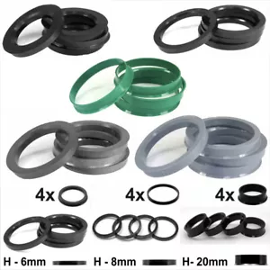 4x Spigot Rings Alloy Wheel Spacers Adapters Choice of Diameter Size Ø OD-ID mm. - Picture 1 of 6