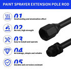 (Black)2PCS G7/8 14 Stainless Steel Airless Paint Spray Gun Tip Extension Pole