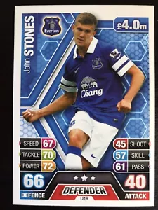 Topps Match Attax Extra 2013/2014 13/14 John Stones *ROOKIE CARD* #U18 - Picture 1 of 2