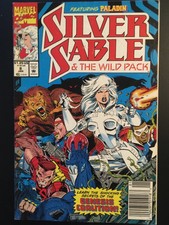 Silver Sable #8 • Rare Newsstand Variant (Silver Sable and the Wild Pack) Marvel