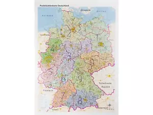 Postleitzahlenkarte Deutschland mit Bundesländern, laminiert, reißfest A0, 2015 - Bild 1 von 9