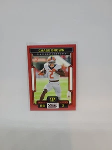 CHASE BROWN 2023 Score Red Parallel ROOKIE Card!!  CINCINNATI BENGALS - Picture 1 of 2