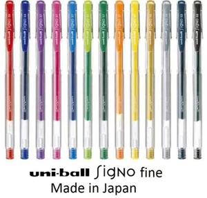 Gel Ink UM-100 Extra Fine point Smooth Writing 0.7mm pens Pack of 2 - Picture 1 of 15