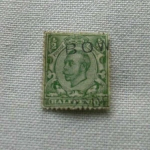 Sellos Regno Unido Jorge V Half Penny Inverted Printing Green 1912 Used - Imagen 1 de 3