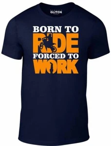 T-shirt uomo Born to Ride (MX) forzata a lavorare motocross - Foto 1 di 7