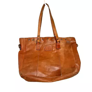 Patricia Nash Large Leather Alessia Tote British Tan Tooled GUC= - Picture 1 of 22