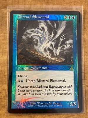 MTG✨BLIZZARD ELEMENTAL FOIL✨Urza’s Destiny MINT RARE 1999 T. Baxa Art UNPLAYED - Image 1 of 2