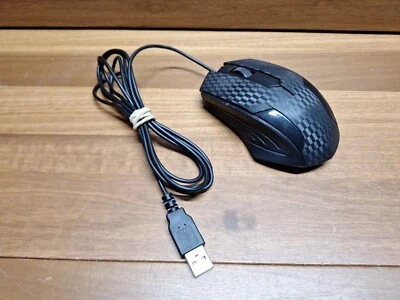 iMicro Wired USB Optical Ergonomic Scrolling Computer Mouse MO-159U  - Black - Image 1 of 3