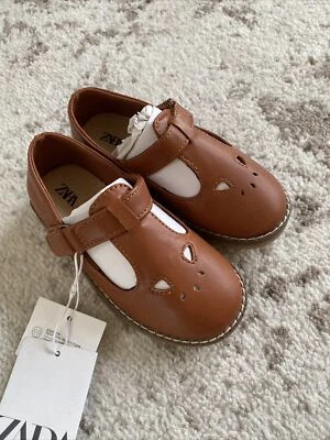 Zara Niñas Marrón Sandalias Zapatos 23 Talla 7 EE. UU.  Foto 1 de 4