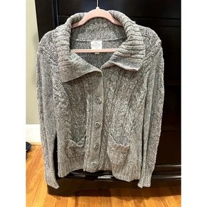 Gray St. John's Bay Women's Size Large Chunky Cardigan Comfy Cozy  - Picture 1 of 5