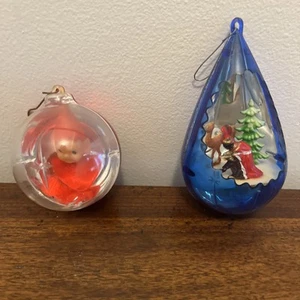 Vintage Jewel Brite Diorama Kunststoff Weihnachtsschmuck | Krippe König Elfenkopf - Bild 1 von 12
