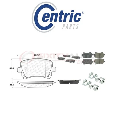 Centric Semi Metallic Brake Pads w Shim for 2009-2012 Volkswagen Passat CC lk Foto 1 de 4