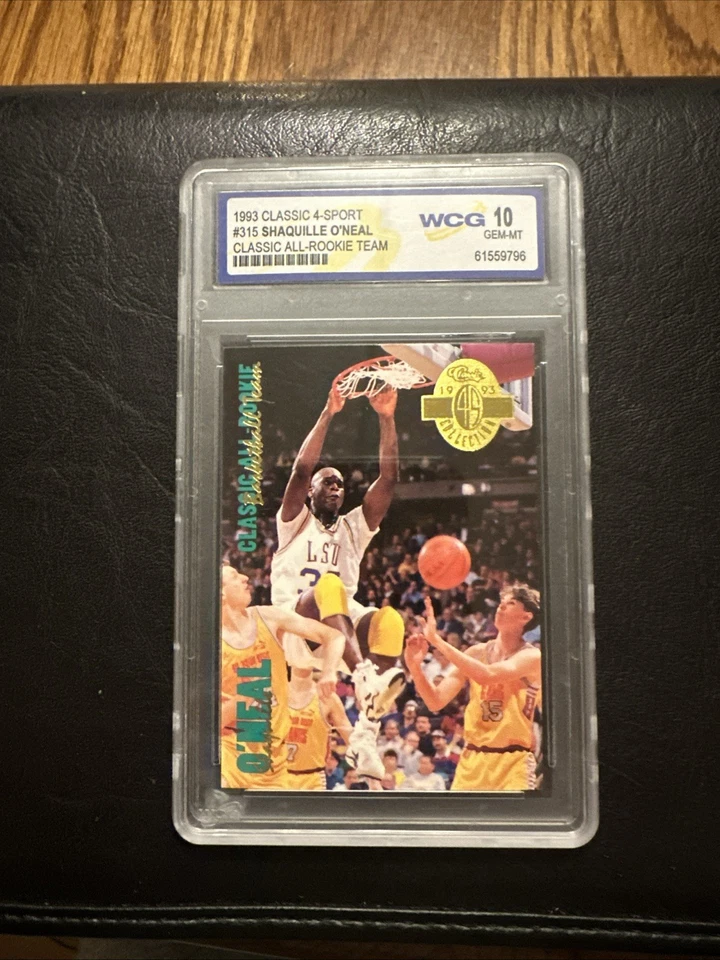 Tarjeta de novato Shaquille O’Neal 1993 Classic 4-Sport Collection #315 WCG Gem-Mt 10 Foto 1 de 2