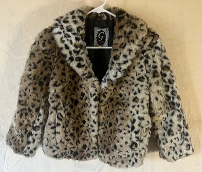 Chaqueta Abrigo Leopardo Guess Imitación Piel Mujer Talla Pequeña Increíblemente Suave y Esponjosa Foto 1 de 4