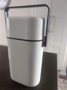 Vintage Decor 1970/80s 2 Bottle Carry Portable BYOB Wine Cooler White Cream(b8) - Picture 1 of 13