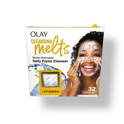 Olay Foaming Face Cleansing Melts Vitamin C Tones Refreshes Cleans 32 Count — 第 1/3 张图片