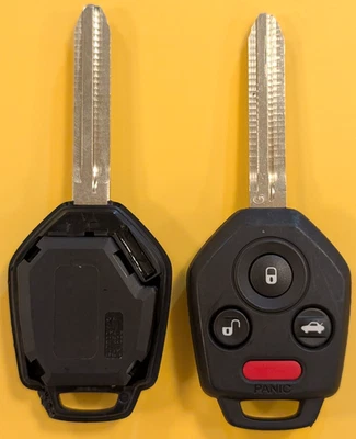 1 OEM Subaru CWTB1G077 Remote Head Key Fob Standard Blade G Chip BLACK POD - Image 1 of 4