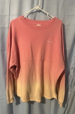 Толстовка женская Victoria's Secret розовая и желтая размер средний - Изображение 1 из 4