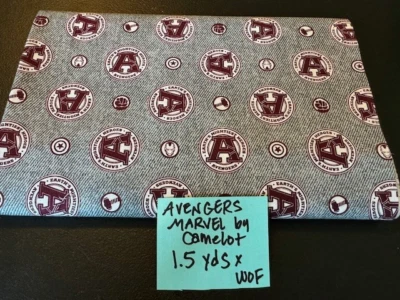 Tela Marvel Avengers RARA FUERA DE STOCK de algodón Camelot 1,5 yardas x WOF - difícil de encontrar Foto 1 de 4