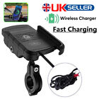 15W Wireless Fast Charger Motorcycle Motorbike Charging Phone Holder Mount