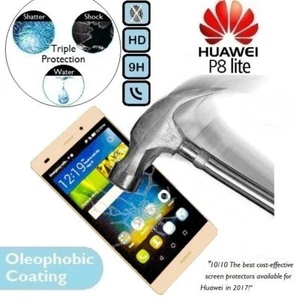 100% Genuine Tempered Glass 9H Screen Protector ALE-L21 2015 for Huawei P8 Lite - Picture 1 of 2