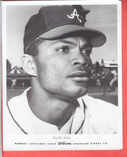 1960'S  WILSON  ADVISORY  STAFF   8 X 10  GLOSSY   FELIPE ALOU   BRAVES