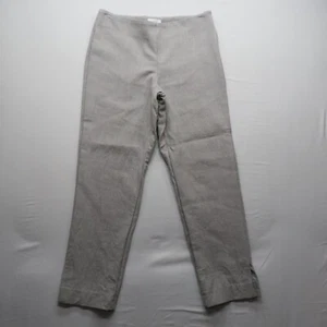 GUNEX Made In italy Wool Blend Grey Side Zipper /Slit Leg Women's Ankle Pants 4 - Picture 1 of 16