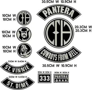 EMBROIDERED PANTERA CFH FULL PATCH SET 10PCS - Picture 1 of 6