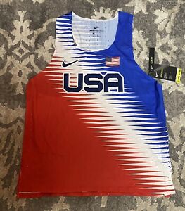 Nike Aeroswift Pro Elite Singlet Team USA Olympics Mens Sz Large CV0403-657 NEW!