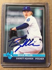 Bryce Miller Everett Aquasox 2022 Autographed Card Seattle Mariners Signed