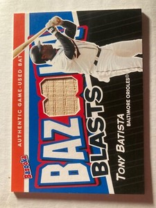 2004 Bazooka Blasts Bat Relics #TB Tony Batista Orioles Baseball