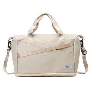 Oxford Dry Wet Separation Bags Large Capacity for Travel Swimming (Beige) - Picture 1 of 5