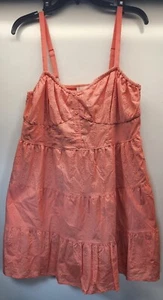Eyelet Peach Coral Summer Cowgirl Dress Ultra Flirt Sz 1x... - Picture 1 of 10