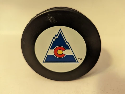 Colorado Rockies Official Product Logo Ice Hockey Puck NHL 🔥 Cover